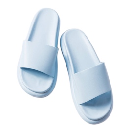 BM Paquette-blaue Hausschuhe auf der Plattform