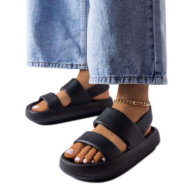 Schwarze Émond-Sandalen