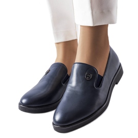 Marineblaue, schlichte Concord-Schuhe