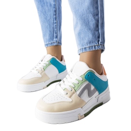 Beige-blaue Plateauschuhe von Harter