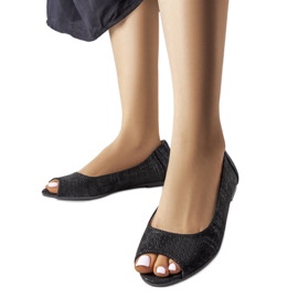 Schwarze durchbrochene Ballerinas von Lavoie