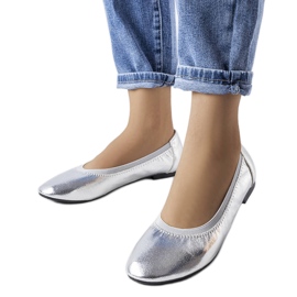 Ballerinas in Silbermetallic von Benson