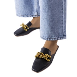 Schwarze Slider mit Hickory-Kette