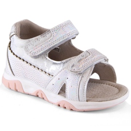 Evento Mädchensandalen mit Klettverschluss weiß silber Miss
