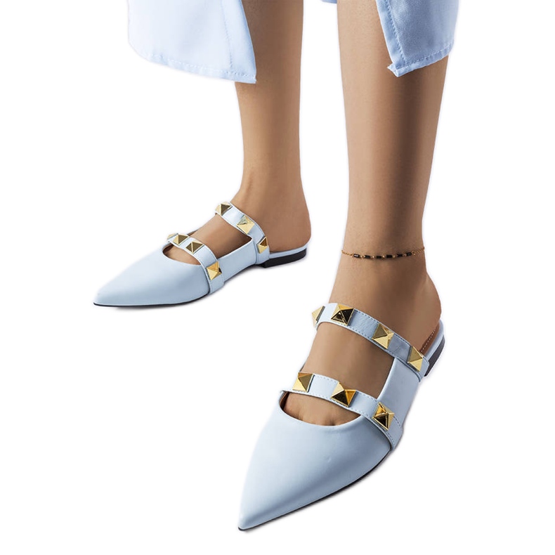 Blaue Nietensandalen von Ruckman