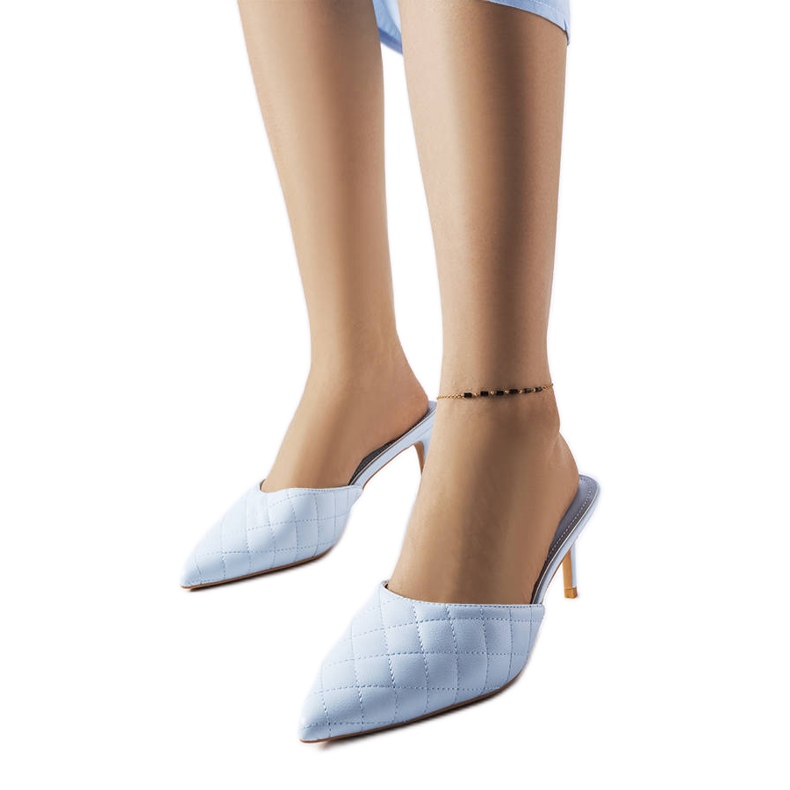 Blaue gesteppte Flip-Flops von Lambert