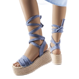 Seastar Blaue Plateau-Espadrilles von Loiseau