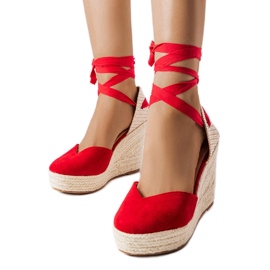 Rote Keil-Espadrilles von Dubois
