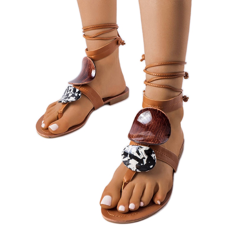 Moines braune dekorative Sandalen