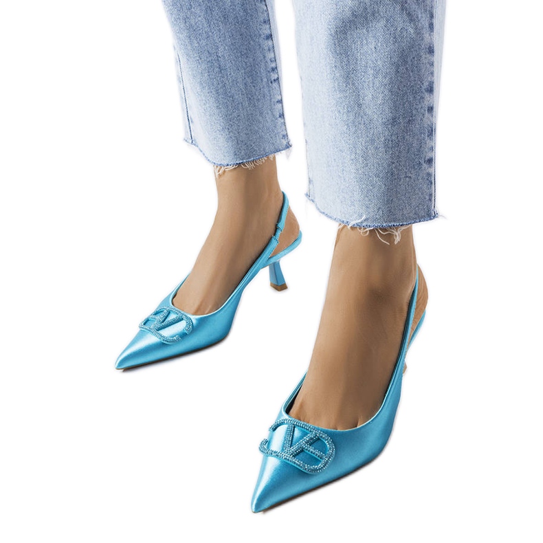 Blaue Heels mit Zirkonias von Lafontaine