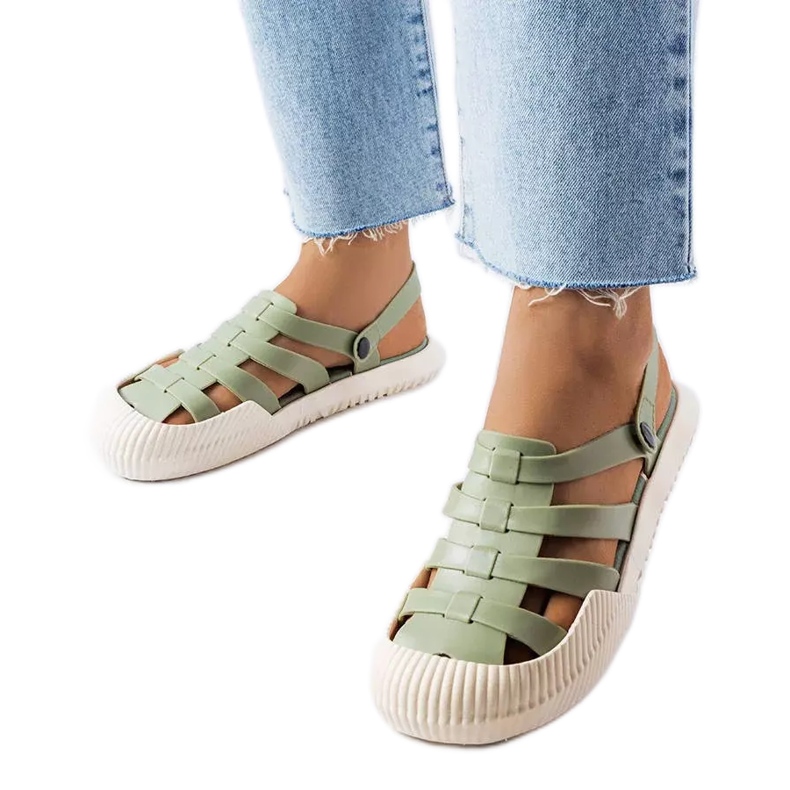 BM Canton-grüne Gummisandalen