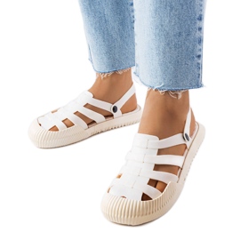 Canton-Sandalen aus weißem Gummi