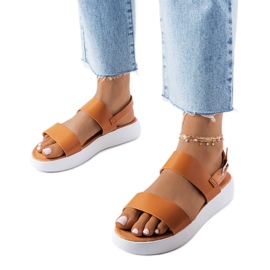 Braune Plateausandalen von Isaac