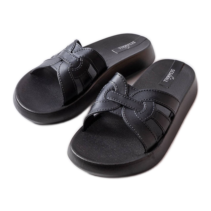 Coudert-Slipper aus schwarzem Gummi