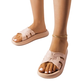 Beige Gummipantoffeln von Coudert