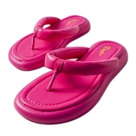 Plateau-Flip-Flops Y223-2 Fuchsia rosa
