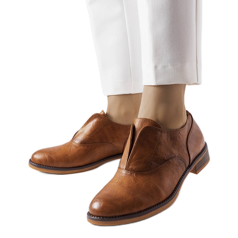 Beige Brogues LS5379 Camel braun