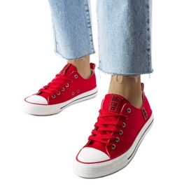 Rote klassische Sneakers Big Star JJ274124