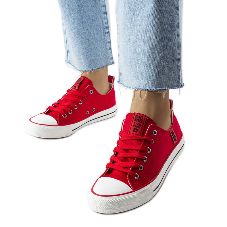 Rote klassische Sneakers Big Star JJ274124