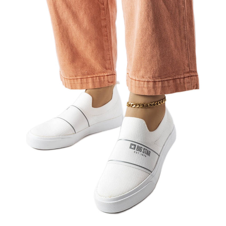 Weiße Damen-Sneaker von Big Star JJ274092