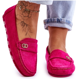 Fuchsiafarbene Slipper aus Wildleder von Castelo rosa