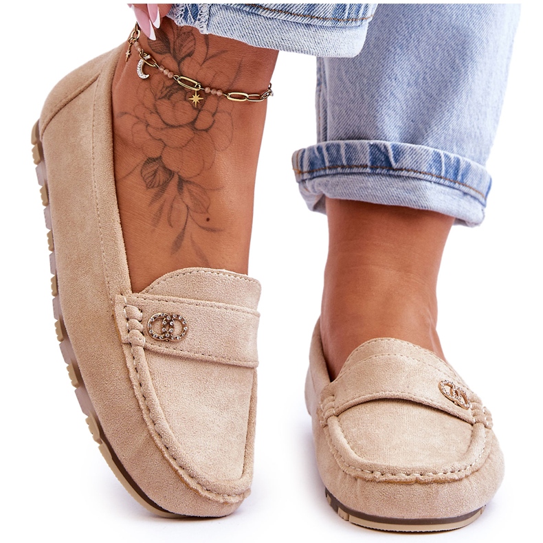 Beige Wildleder-Loafer von Castelo
