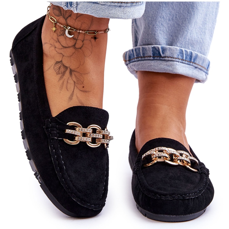 Damen-Loafer aus Wildleder in Schwarz von Sorento