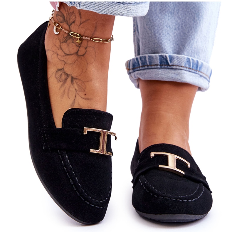 Schwarze Carly Classic Slip-On-Loafer