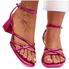 Modische Felisa-Sandalen in Fuchsia mit hohem Absatz rosa