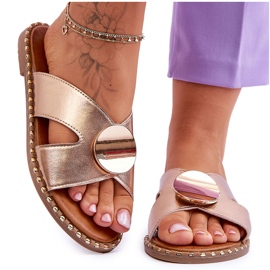 Vinceza Flache goldene Kenley-Absätze für Damen