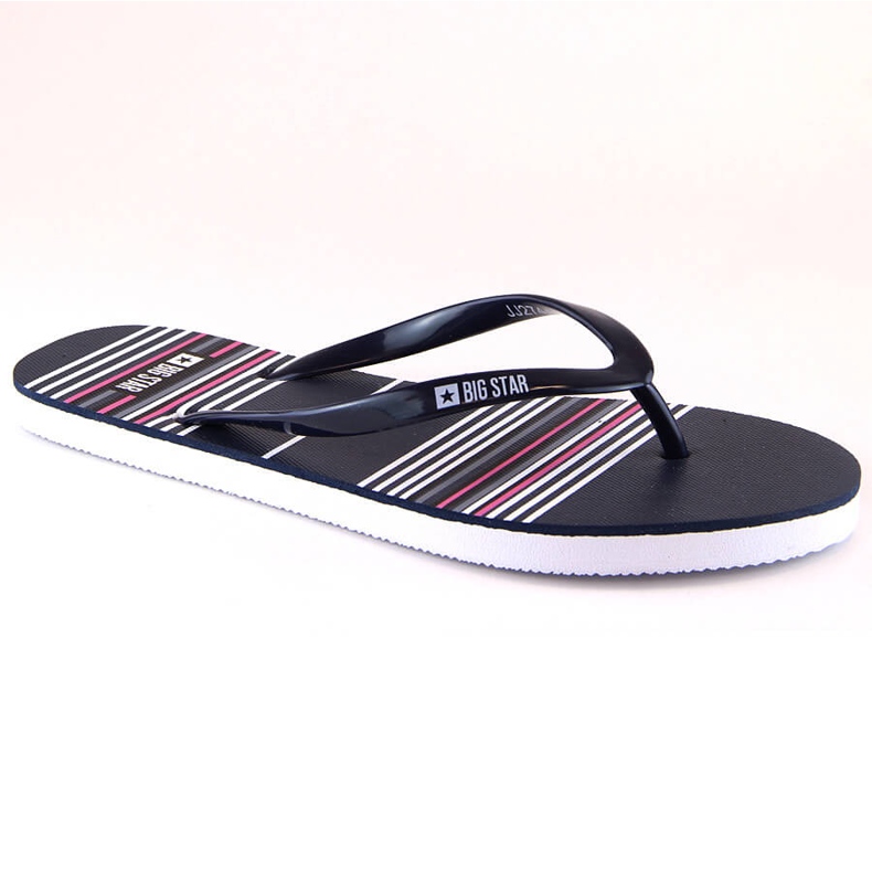 Schwarze flache Flip-Flops Big Star JJ274A351