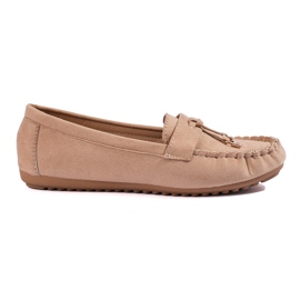 Beige Wildleder-Loafer für Damen von Shelovet