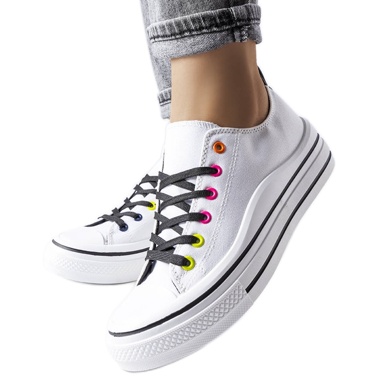 Weiße Plateau-Sneaker von Bois