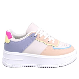 Bunte Felder Beige Turnschuhe mehrfarbig