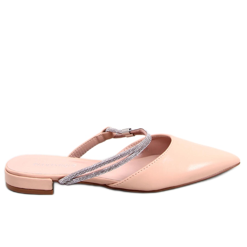BM Durie Nude Ballerinas mit offenem Absatz beige