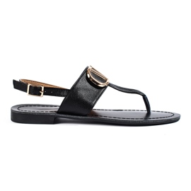 Damen-Flip-Flops schwarz Shelovet