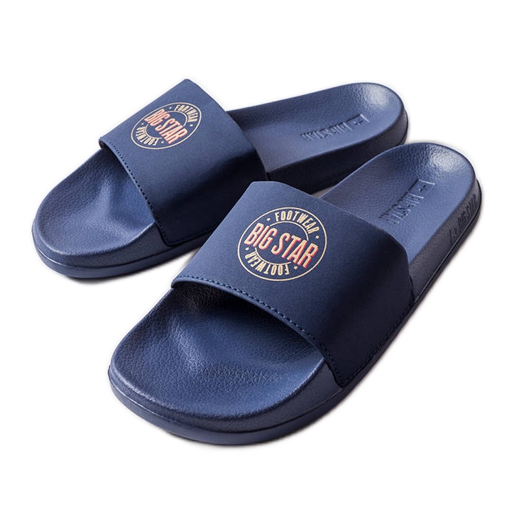 Marineblaue Pantoletten Big Star JJ274A280