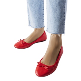 Rote Ballerinas mit Schleife von Vaillancour