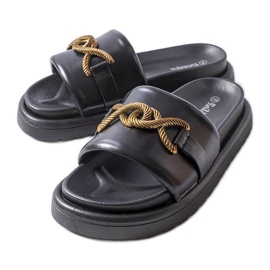 Schwarze Plateausandalen von Frédérique