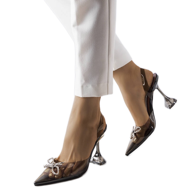 Schwarze transparente Pumps von Girard