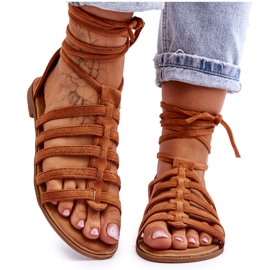 FC3 Römische Wildledersandalen für Damen von Camel Sempre braun