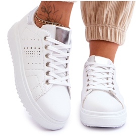 Damen-Sportschuhe Weiß und Silber Seien Sie der Erste!