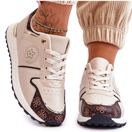 FG1 Trendige beige-braune Sportschuhe Rachel aus Leder