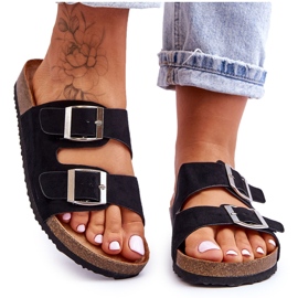 FB1 Damen-Slip-On-Sandalen in Schwarz von Destino