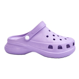 PG2 Crocs Foam Chunky Sole Hausschuhe Lila Katniss