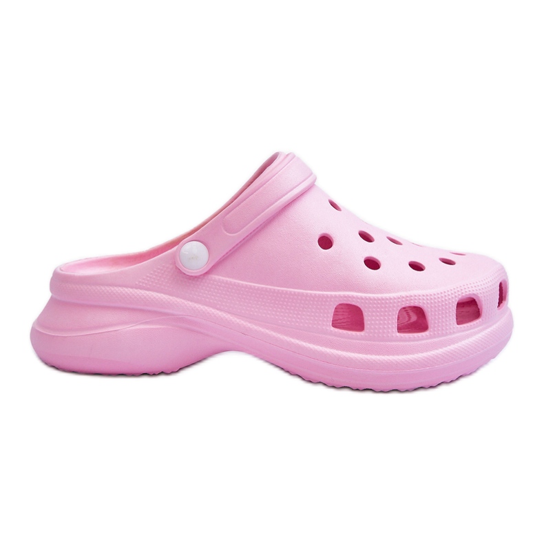 PG2 Schaumstoff-Slides von Crocs auf einer dicken Sohle in Rosa von Katniss