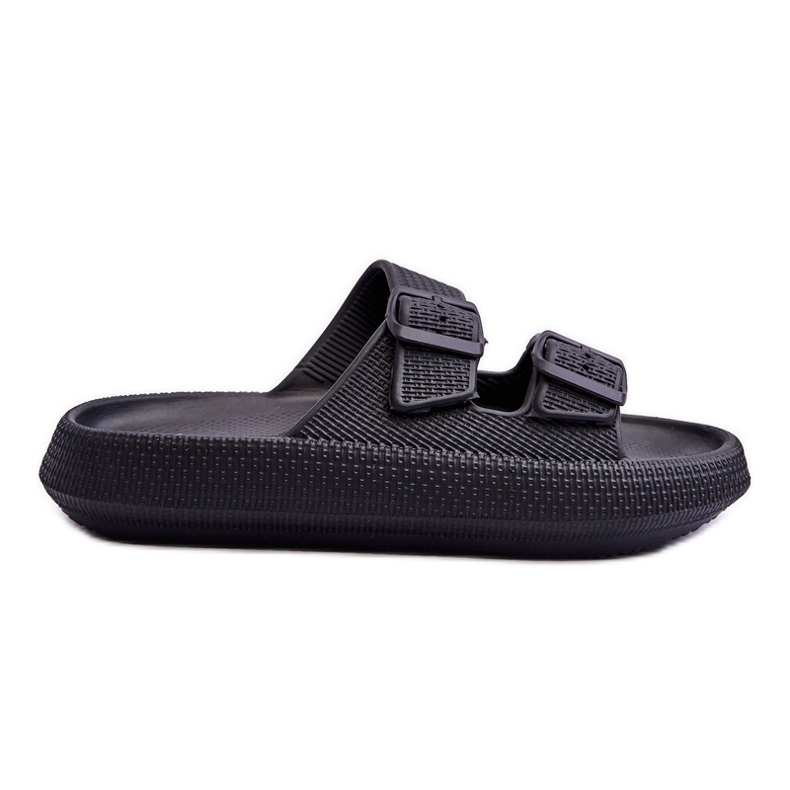 Damen-Schaumhausschuhe mit Streifen in Schwarz von Sharmen