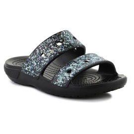 Crocs Classic Glitter Sandal 207788-0C4 Flip-Flops schwarz