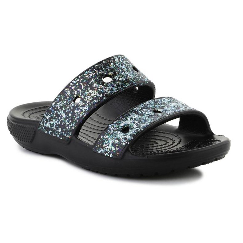 Crocs Classic Glitter Sandal 207788-0C4 Flip-Flops schwarz