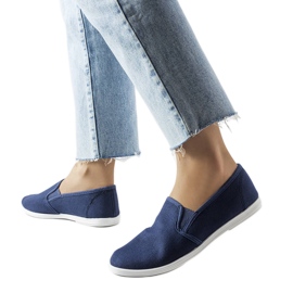 Marineblaue Stoff-Sneaker von Quincy